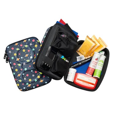 Glucology Diabetes Plus Carry Case   Extra Lightweight and Protective Holder for Diabetic Essentials   Store Your Glucose Meter, Insulin Vials, and Testing Supplies Securely (Planets, Plus)