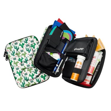 Glucology Diabetes Plus Insulin Travel Case   Extra Secure and Spacious Diabetes Supply Organizer   Keep Your Insulin Pens, Glucose Testing Kit, and Syringes Safe (Cactus, Plus)