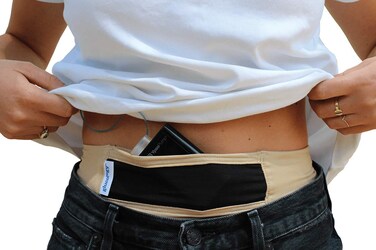 Glucology Insulin Pump Belt for Men &amp; Women - Adjustable Diabetes Waistband for Insulin Pumps and Glucose Monitors (L, 30'' to 48'')