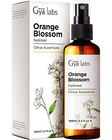 Gya Labs Orange Blossom Hydrosol for Skin &amp; Hair Nourishing - 100% Pure Natural Orange Blossom Body Mist, Exotic Floral Scent, Room Spray &amp; Pillow Mist (3.4 Fl Oz)