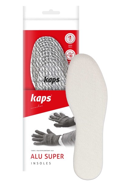 Kaps Alu Super, Thermal and Insulating Triple Layer Shoe Insoles for Winter, Made in Europe