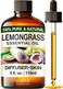Kukka Lemongrass Essential Oil for Skin, Diffuser &amp; Hair - 4 Fl Oz - 100% Pure Natural, Cleansing &amp; Nourishing, Herbaceous Scent for Aromatherapy &amp; Soap Making Scent DIY