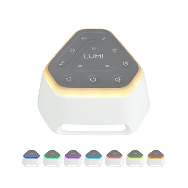 LUMI   White Noise Machine   Sound Machine for Sleeping   26 Non Looping Soothing Sounds &amp; 7 Color Baby Night Light   White &amp; Pink Sound Machine Baby   White Noise Machines for Adults &amp; Kids