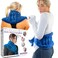 Microwave Heating Pad for Lower Back Pain Relief, Moist Heating Pad for Neck &amp; Shoulders, Cramps, Microwavable Heating Pads 71" Ties, Heat Pack Warm Compress Heat Wrap, Flaxseed Rice Hot Bag (Blue)