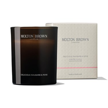 Molton Brown Delicious Rhubarb &amp; Rose Signature Scented Candle (Single Wick), 6.07 oz.