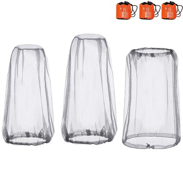 Mosquito Head Net Mesh, Face Neck Fly Netting Hood from Bugs Gnats No-See-Um Net for Any Outdoor Lover (3Pcs)