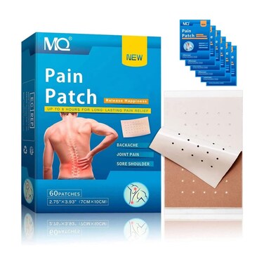 MQ Back Pain Patch, 60 Count Herbal Heat Patches for Back, Pain Patch for Shoulder Back Knee Neck Waist Pain