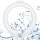 Neck Cooling Tube   Reusable Ice Ring Neck Cooler   Wearable Cooling Neck Wraps for Summer Heat, Hands Free Neck Cooling Ring for Outdoor Activities, Sports, Workers (White)