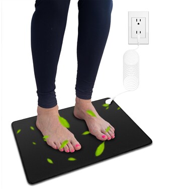 NIULAFR Grounding Mat Kit, 15ft Straight Cord, Use for Ground Foot Mats, Computer Mat, Sleep Pet,Soft &amp; Conductive. Home Use. (23.6'' x 13'')
