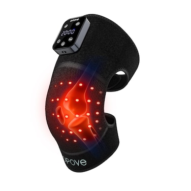 opove Red Light Therapy Knee Brace Vibration Knee Massage for Joint and Shoulder Pain Relief, Faster Recovery, Near Infrared Light Therapy Wearable Knee Elbow Pads for Elderly &amp; Athletes