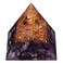 Orgone Pyramid,Amethyst Orgonite Pyramid for Protection,Healing Crystal Gemstone Pyramid