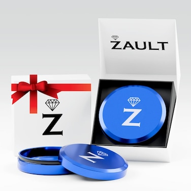 Patrator Zyn Metal Can, Aluminum Zyn Container &amp; Holder, Snus Tin for Zyn Pouches, with Deluxe Gift Box for Him/Men/Husband/Boyfriend (Blue)