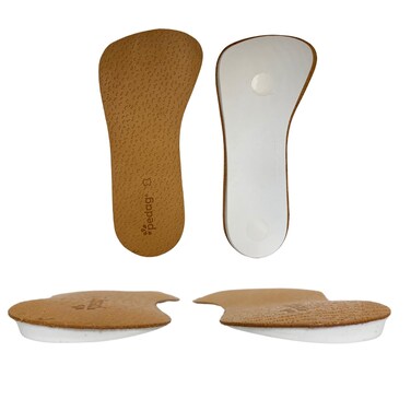 pedag Correct Plus   German Handmade 3/4 Length Wedge for Oversupinators   Vegetable Tanned Leather Top Rubber Orthotic Footbed   1 Pair, Medium (Size 8-10 Women)