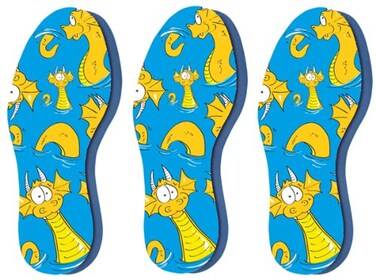 Pedag Soft   Fabric Covered Latex Foam Insoles   Lemon Scented   Children Size US 10.5C/11C-EU 28/29   3 Pair