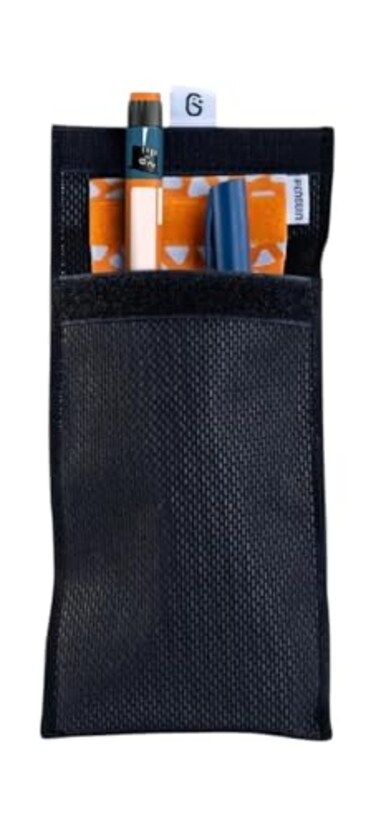 Penguin Insulin Cooler - Mini Water-Activated Insulin Travel Case for Pens - Small Insulin Travel Cooler 8.3 x 4.7 - Stores Insulin Safely at 64F-78F for 45 Hours - Black