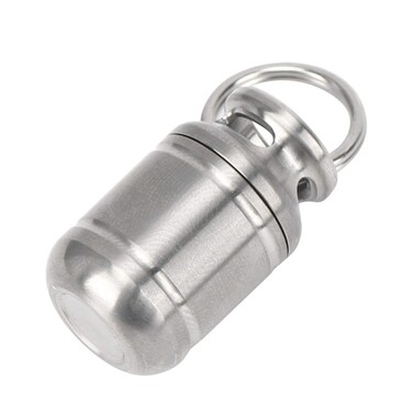 Pill Box Case Alloy Pill Waterproof Medicine Box Case Keychain Holder Container Bottle