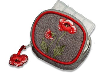 Pill Box in a Poppies Design