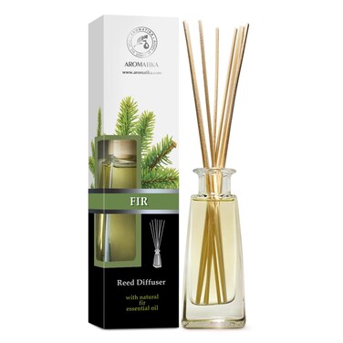 Pine Reed Diffuser 3.4 Fl Oz - Fresh &amp; Long Lasting Coniferous Aroma - Pine Scented Diffuser - Home - Gift Set for Aromatherapy - Great Room Air Fresheners - Pine Tree Oil Diffuser