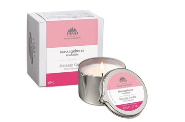 PINO Massage Oil Candle - Scented Candle Melts Into Hydrating Massage Oil - 2.1 oz. - Cherry Blossom - Can Be Used As Massage Candle for Couples, Aromatherapy Candle, or Relaxing Candle
