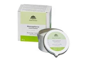 PINO Natural Spa Therapy Scented Massage Candle, Lime Bamboo, 2.1 oz