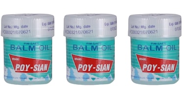 POY-SIAN Thai Pim-Saen Cotton Nasal Inhaler 8 ml (Pack of 3)