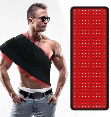 Red Light Therapy Mat 360pcs LEDs 850nm&amp;660nm Near Infrared Red Light Therapy Pad Device with Timer for Body Pain Relief