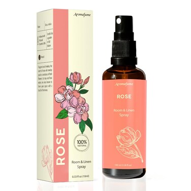 Rose Room, Linen &amp; Pillow Spray by Aromafume   100ml/3.38 fl oz   with Pure Rose Essential Oil   Aromatherapy Spray   Mist for Bedding, Fabrics