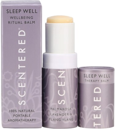 Scentered Aromatherapy Balm Stick - Sleep Well Lavender Essential Oil Roll On to Help Sleep - All Natural Sleep Aid with Palmarosa &amp; Ylang Ylang - Aromatherapy Gifts for Women