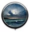 Sea Wave Pattern Cute Pill Box/Pill case-Round Pill Box/case- Three-Compartment Pill Box/Pill case