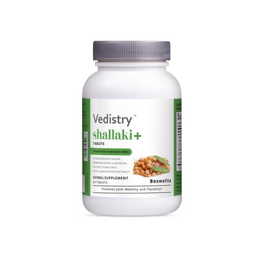 shallaki+ 700mg Boswellia Tablets with Long Pepper   Supports Joint Health, Mobility &amp; Flexibility   Vegan Herbal Supplement for Joints   60 Tablets   Pack of 1