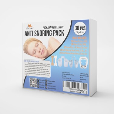 Snoring Solutions - A Simple Solution for Nasal Snorers - by Mobi Lock (Pack of 30 - Large - Various Sizes - Vents, Strips and Clips)