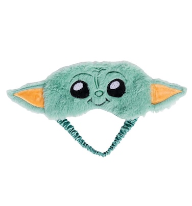 Star Wars Grogu Sleep Mask, Soft and Cozy Plush Fabric, Eye Shade, Kids &amp; Adults, Great Gift for Star Wars Fans, Keeps Hair Neatly Tucked Away Out of Face, Comfortable, Soft, Use While Doing Make-Up