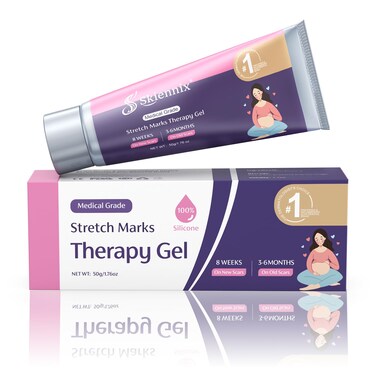 Stretch Marks Removal Cream, Scar Cream, Medical Grade Silicone, Improves Skin Elasticity &amp; Firmness, Reduces Itching &amp; Redness, Safe for Use During Pregnancy and Lactation 50g/1.76oz