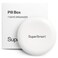 SuperSmart - Pill Box Organizer 7 Days with 1 Cuting Blade for Tablets - Travel Size Item - Small Storage for Supplements &amp; Medications - Easy-to-Use with 7 Large Compartments   White