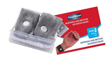 TOPMED ETS Top Med Sickness-Band Adult Wristband Natural Nausea Anti-Nausea Acupressure Motion Sickness Wristband
