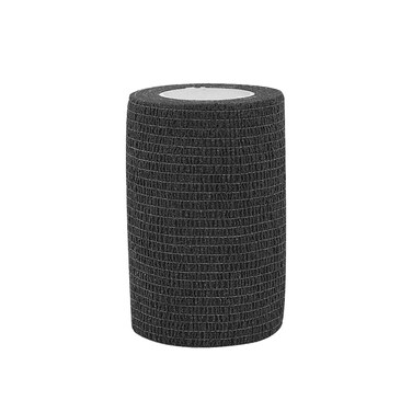 Vet Wrap 3 inch x 12 Pack Black Tape For Skin Bandage Tape Vet Tape Cohesive Bandage Fabric Bandages Self Sticking Bandage Wrap Self Adhering Bandage Wrap Bandage Stretch Self Adhesive Tape
