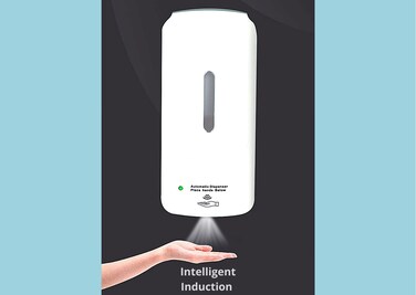 VORTEX 2020 Big Sanitizer with Stand Automatic Hand Sanitizer Spray Dispenser by Infrared Induction,Touchless Extremely Large Capacity 1000ml,4pcs AA Battery Operated,White Color,