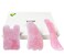 YYZP Natural Rose Quartz ChineseGuaSha Board,Scraping Massage Tools for Acupoint Trigger Point Treatment, Suitable for Facial, Body Care, 3 Set