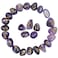 ZAICUS Amethyst Rune Stones Set with Engraved Elder Futhark Runic Alphabet Pagan Lettering Viking Runes for Divination Norse Witchcraft Healing Crystal Reiki Gemstones Irregular Shaped 25 Pcs