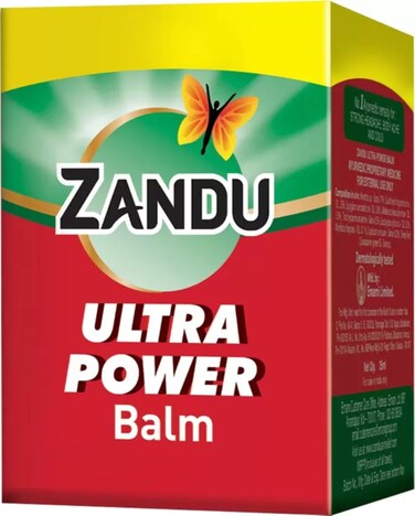 Zandu Ultra Red Balm   Ayurvedic Balm with Menthol, Camphor, Eucalyptus Oil   Relieves from Bodyache, Cold &amp; Muscle Stiffness   Non Greasy &amp; Fast Acting   0.85 Fl Oz (Pack of 1)