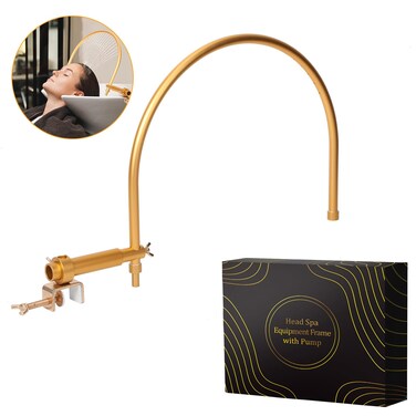 Portable Head Spa Waterfall Equipment, Adjustable Shampoo Bowl Water Circulation Rack, Scalp Massage Water Outlet Basin Attachment Rack for Salon and Home (JSXH0001, Average Size)