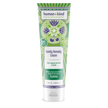 Human + Kind Family Remedy Cream, Multi-Purpose Cream for Eczema, Psoriasis, Dry and Sensitive Skin, Insect Bites, 3.53 Ounce