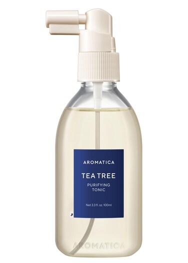 AROMATICA Tea Tree Purifying Tonic 3.38oz, Paraben, Silicone, Sulfate Free   Vegan   Soothing &amp; Cooling Tonic for Your Scalp   Helps Hair Look Healthier and nourished   Natural Ingredients Only