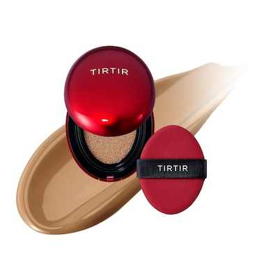 [*Mini Size*] TIRTIR Mask Fit Red Cushion Foundation   Full coverage, Weightless, Skin fit, Satin Glow Finish, Korean Cushion Foundation (#35N Walnut, 0.15 Fl Oz)