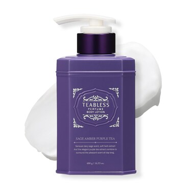 Sage Amber Purple Tea Perfumed Body Lotion, Daily Moisturizer, Body Lotion For Dry Skin &amp; Sensitive Skin, Non-Greasy, Slow Aging, Floral Woody Scent, Korean Skin Care