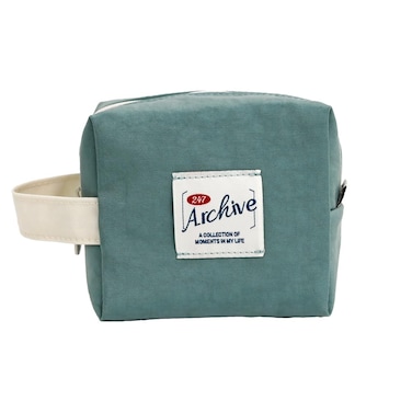 Monolike Archive Cube Mini Pouch, Deep mint - Makeup Bag, Cosmetic Bag, Travel Bag, Toiletry Bag, Organizer, Storage Bag