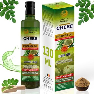 Moringa Hair Oil with Chebe Powder for Hair Growth 4.4 Fl. OZ.