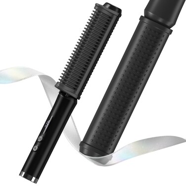 Hair Straightener Brush, Negative Ion Hair Straightening Comb Brush,Electric Hot Brush, Fast Heating,10 Temp Settings &amp; Auto-Off,Anti-Scald &amp; LED Screen,Gift for Woman,for Home or Travel (Black)