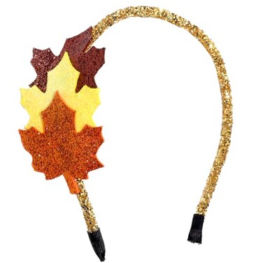 Fall Maple Leaf Headband Glitters Fall Leaves Hair Band Thanksgiving Hair Accessories Funny Autumn Hair Hoop for Women Girls Thanksgiving Harvest Festival Party Decoration