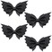 4 Pcs Halloween Bat Hair Clips Bat Bow Bowknot Barrettes Black Animal Headpiece Women Hair Pins Hairpins Hairclips Cute Holiday Festival Parade Cosplay Masquerade Dress Up Birthday Party Accessories